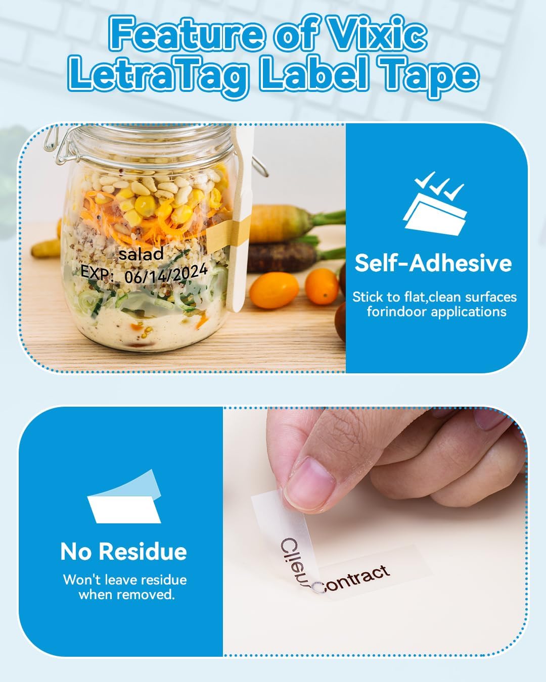 Vixic 3 Pack Plastic Label Tape Replace for Dymo LetraTag Refills Clear 16952 12mm x 4m Label Maker Refills Transparent, Compatible with Dymo Letratag LT-100H LT-100T LT-110T 200B QX50 Label Maker