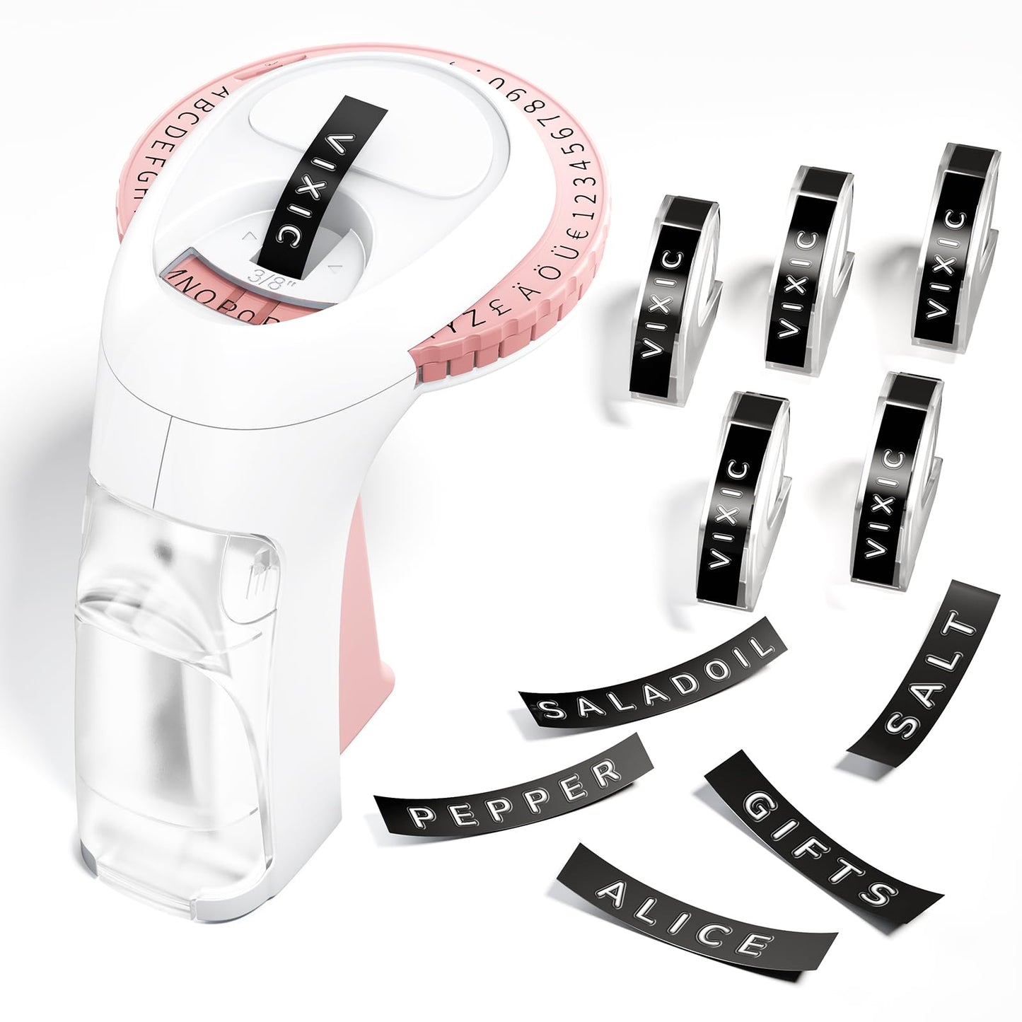 Label Maker Machine, Omega S Embossing Label Maker, Embossed Label Makers With 5 Rolls Embossing Label Tape 9mm, 3D Vintage Label Printer, Handheld Old Style Embossed Labeller For Home Gift And DIY