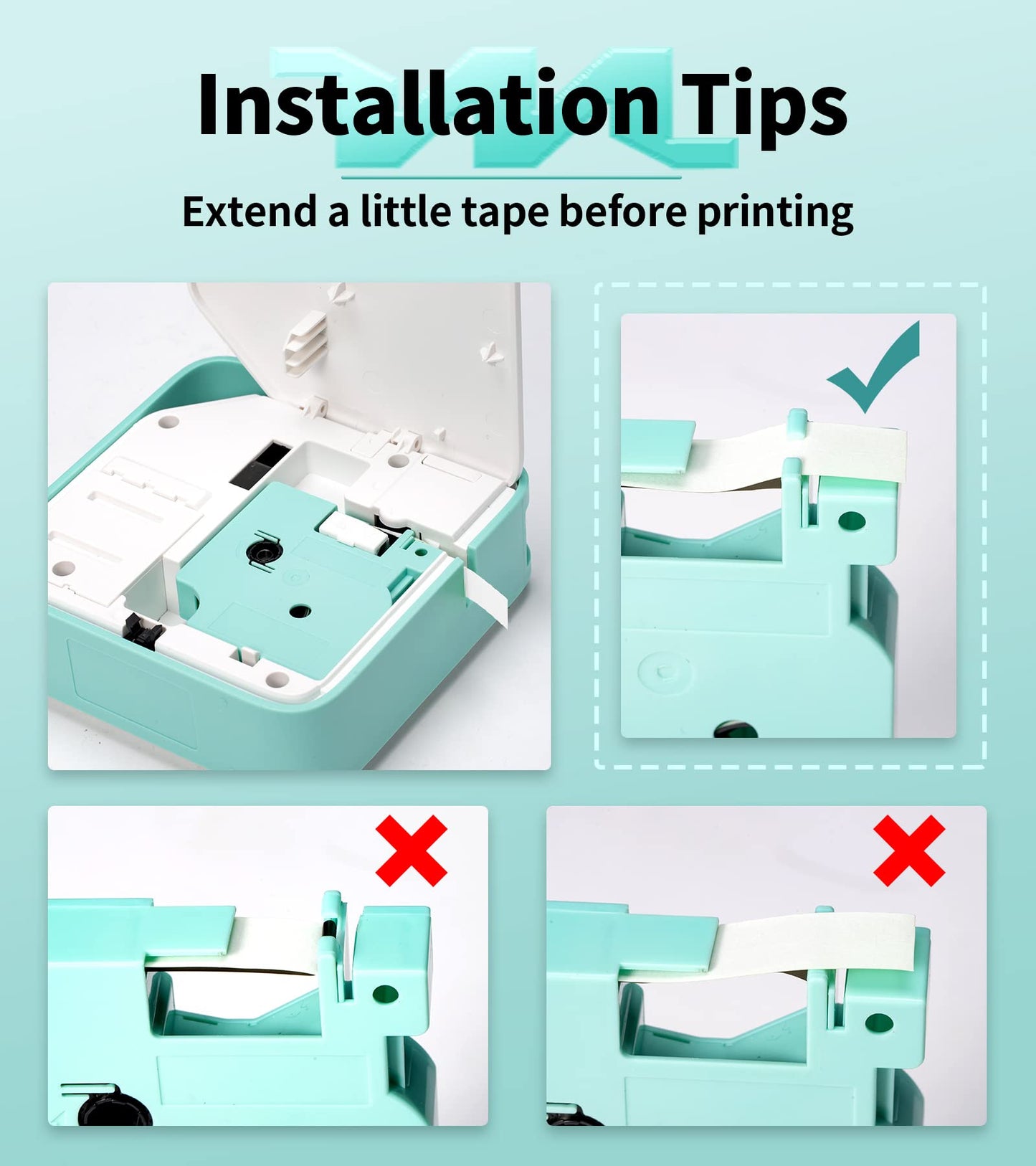 White Label Maker Tape for Vixic D1600 D1600D LM1600 Labeler, 1/2 Inch x 23Feet Tape Replacement for D1 Label Tape 45013, Compatible with Dymo LabelManager 160 280 210D Label Maker