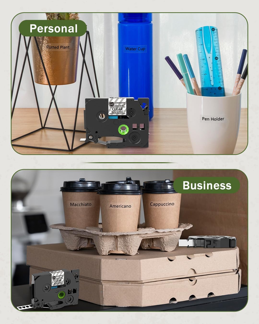 Vixic 3x TZe-131 12mm TZe131 Etikettenband Kompatibel für Brother TZe Schriftband Tz Tape 0,47 Schwarz auf Klar