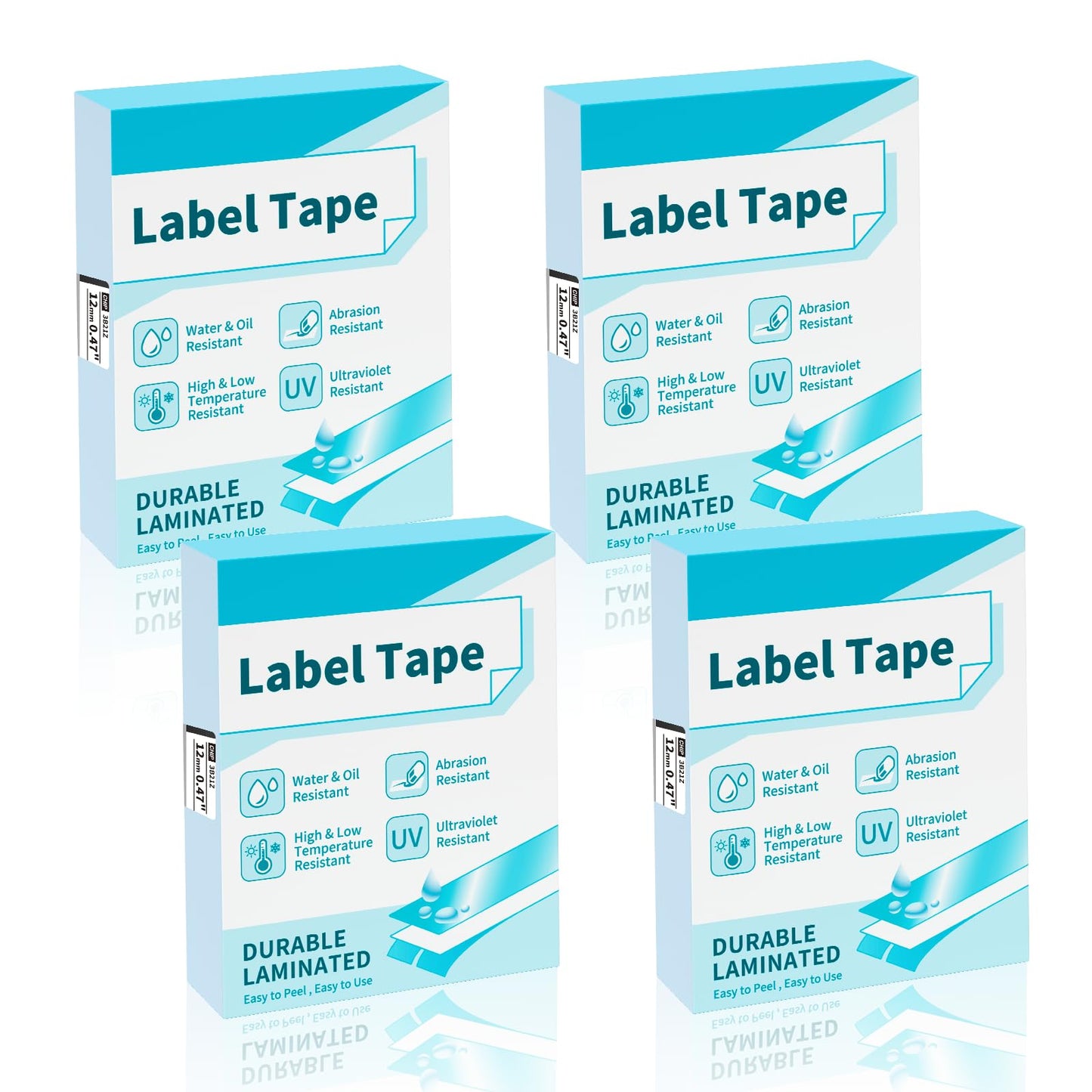 Vixic D210S H1100 E1000 P780BT P3200 D480BT BZ Tape Standard Laminated 12mm 0.47 Inch Black on White Label Maker Tape Compatible with Brother P Touch TZe-231 for PTH110 PT-D210 PT-D610BT PT-D400AD