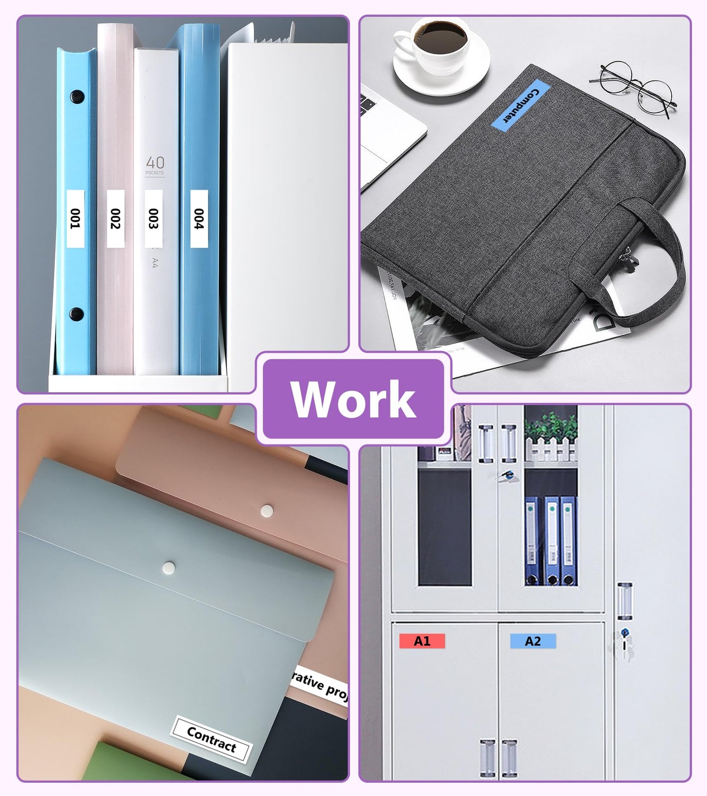 Vixic Label makers - Vixic D210S Label Maker Machine - USB C for Power, Difference Fonts Style,100+ Boarder,600+Symbols,12mm Sticker Maker Easy to Use for Labelling Bottle,Jar,Plan,Kids Storage, Purple
