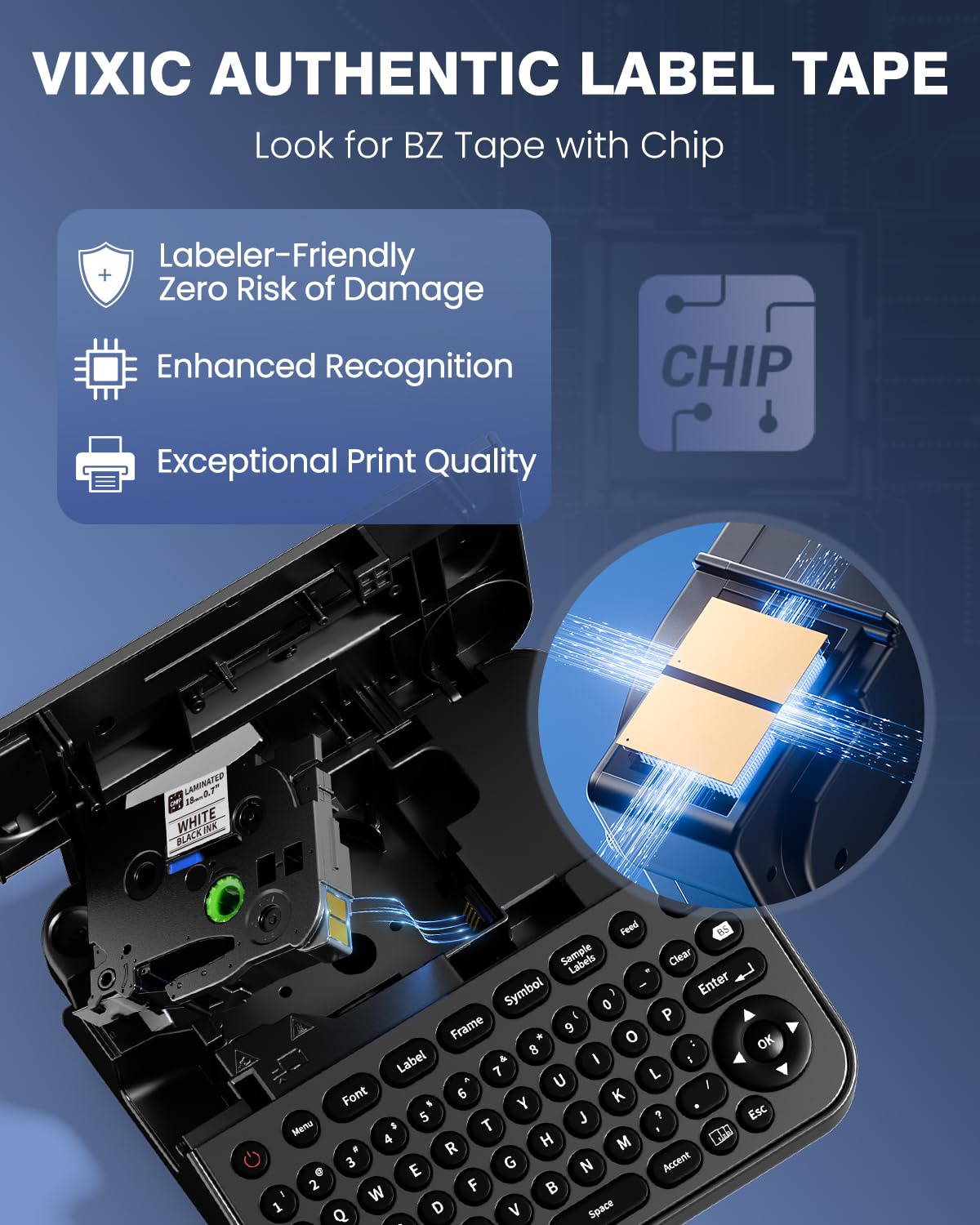 TZe-241 TZe241 Label Tape Compatible with Brother TZe Tape 18mm 0.7" TZ-241 Laminated White 3/4 Inch, Tz Tape 18mm BZ Tape 4B21Z Work for P780BT D480BT P Touch Label Maker PT-D400 PT-D600 PT-1750 2030