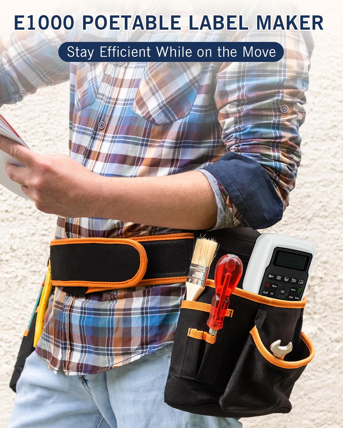 Vixic Label Maker Machine, E1000 Wire Label Maker with Keyboard, Cable Label Maker with Waterproof Label, Industrial Label Maker Includes USB-C for Power, Labeler for Home Office Network Labeling Jobs