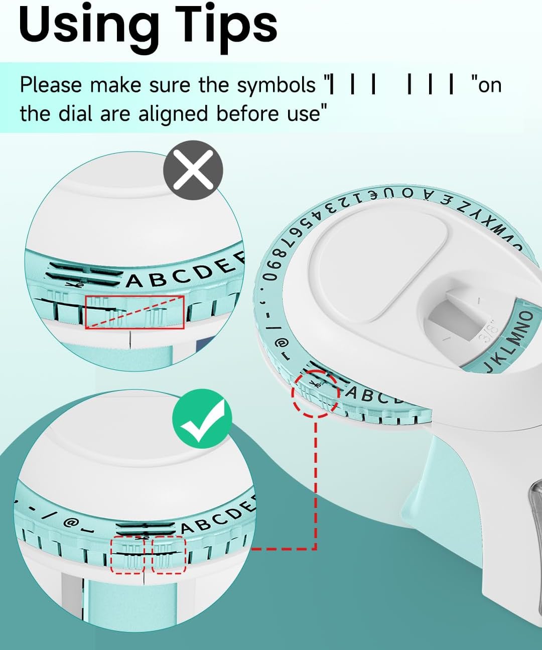 Embossing Label Maker Machine, Embossed Label Maker With 5 Rolls Embossing Label Tape 9mm (Green)