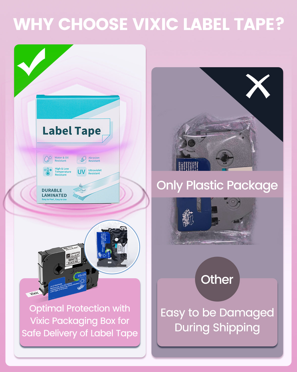 Label Maker Tape BZ Tapes Color for D210S H1100 D480BT P780BT E1000 P3200 Label Makers Compatible with Brother TZe TZ Tape 12mm 0.47 Laminated for P Touch PT-D210 PT-H110 PT-D220 PTD610BT,6-Pack