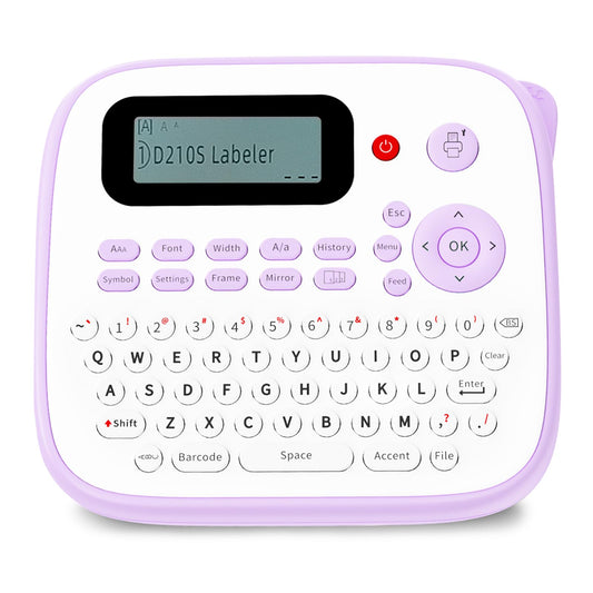 Vixic Label makers - Vixic D210S Label Maker Machine - USB C for Power, Difference Fonts Style,100+ Boarder,600+Symbols,12mm Sticker Maker Easy to Use for Labelling Bottle,Jar,Plan,Kids Storage, Purple